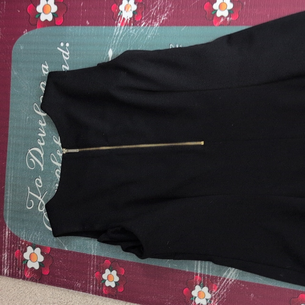 Michael Kors Black Sheath Mini Dress Crew Neck Sleeveless - Picture 3 of 4